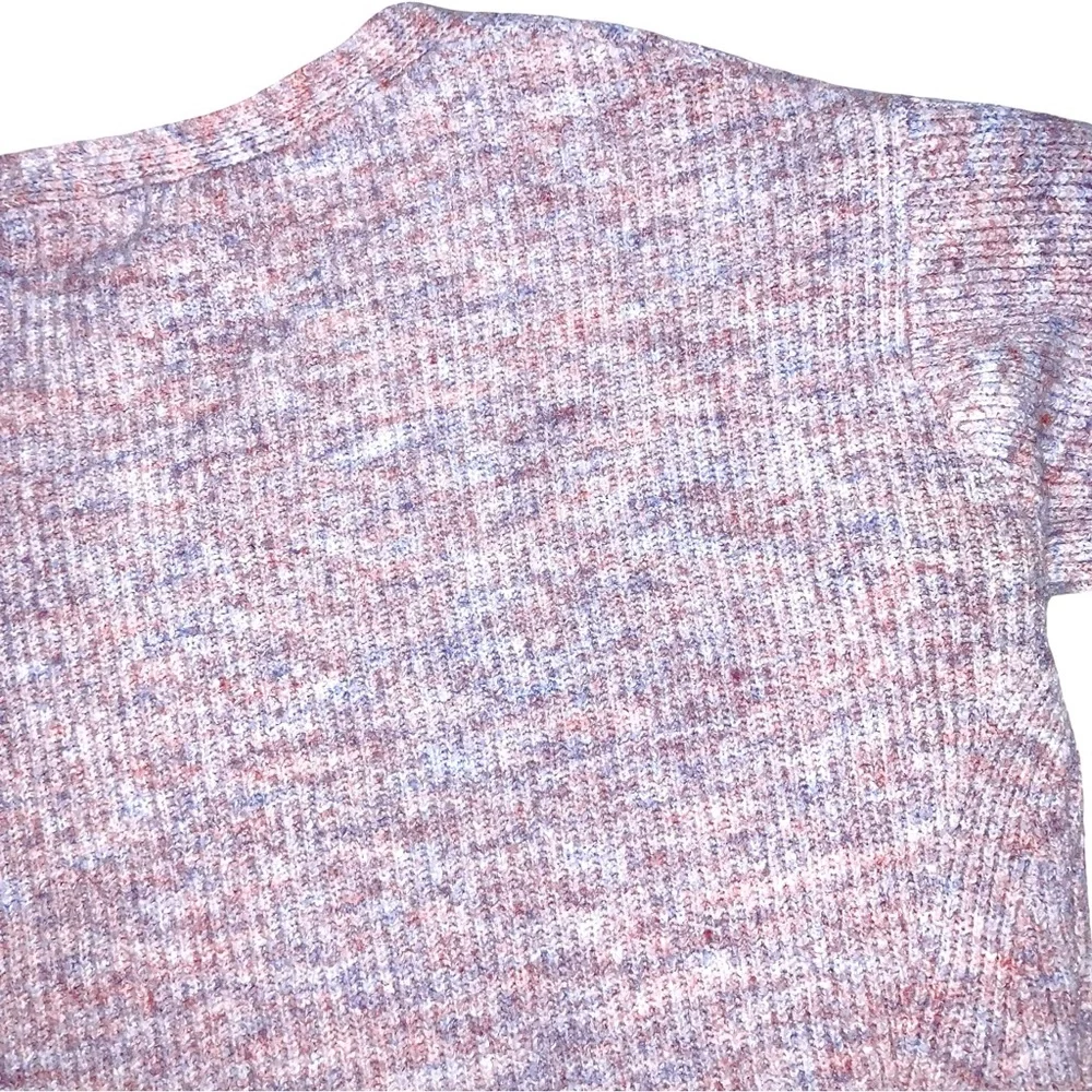 Old Navy Confetti Ribbed V Neck Long Sleeve Sweater Medium Pastel Transitional